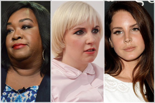 Shonda Rhimes, Lena Dunham, Lana Del Rey (AP/Richard Shotwell/Andy Kropa)