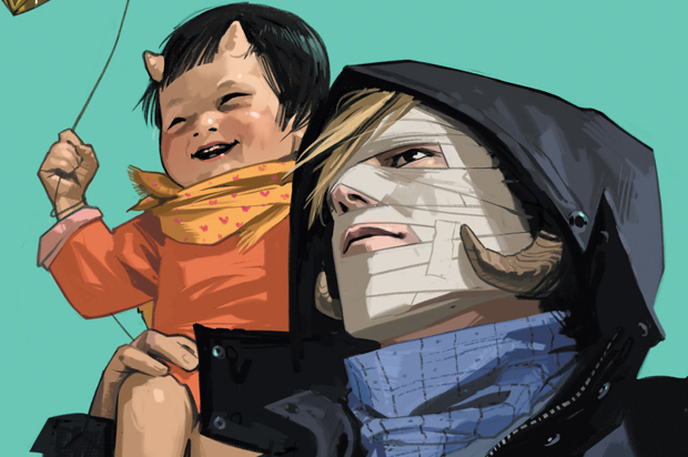 A detail from the cover of "Saga Chapter Twenty" (Image Comics)