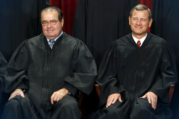 Antonin Scalia, John Roberts (Reuters/Larry Downing)