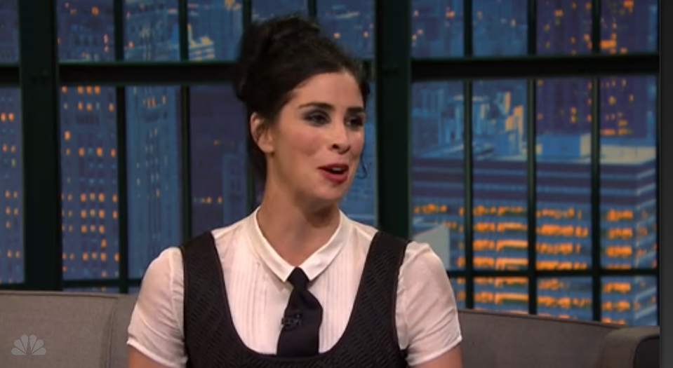 Sarah Silverman talks with Seth Meyers (screenshot/"Late Night with Seth Meyers")