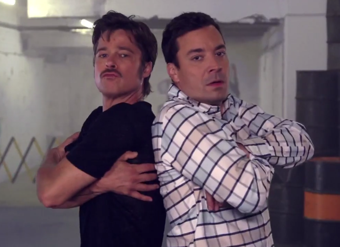 Brad Pitt and Jimmy Fallon (NBC)