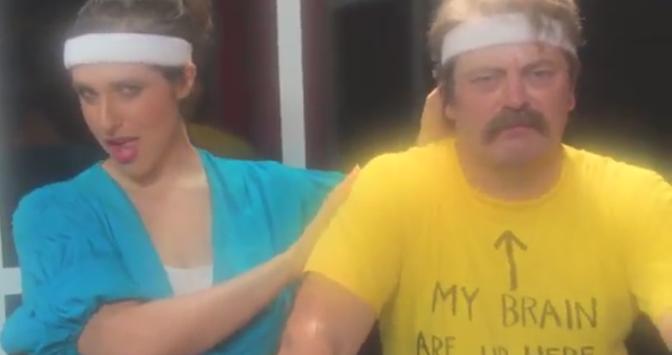 Megan Amram and Nick Offerman (Funny or Die)