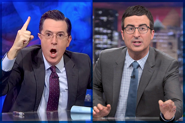 Stephen Colbert, John Oliver (Comedy Central/HBO/Eric Liebowitz)