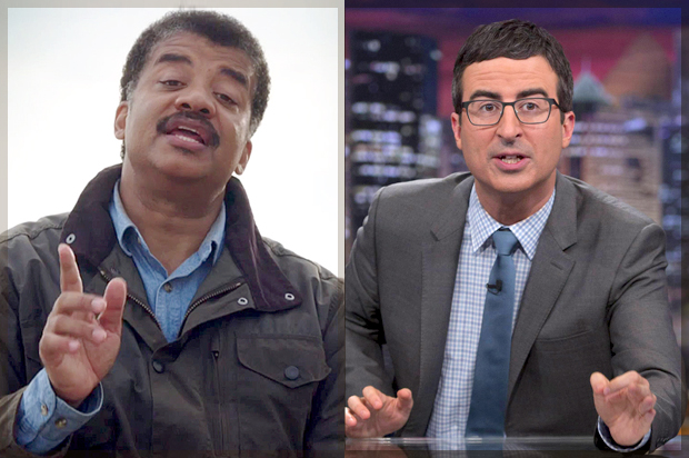 Neil deGrasse Tyson, John Oliver (National Geographic/HBO)