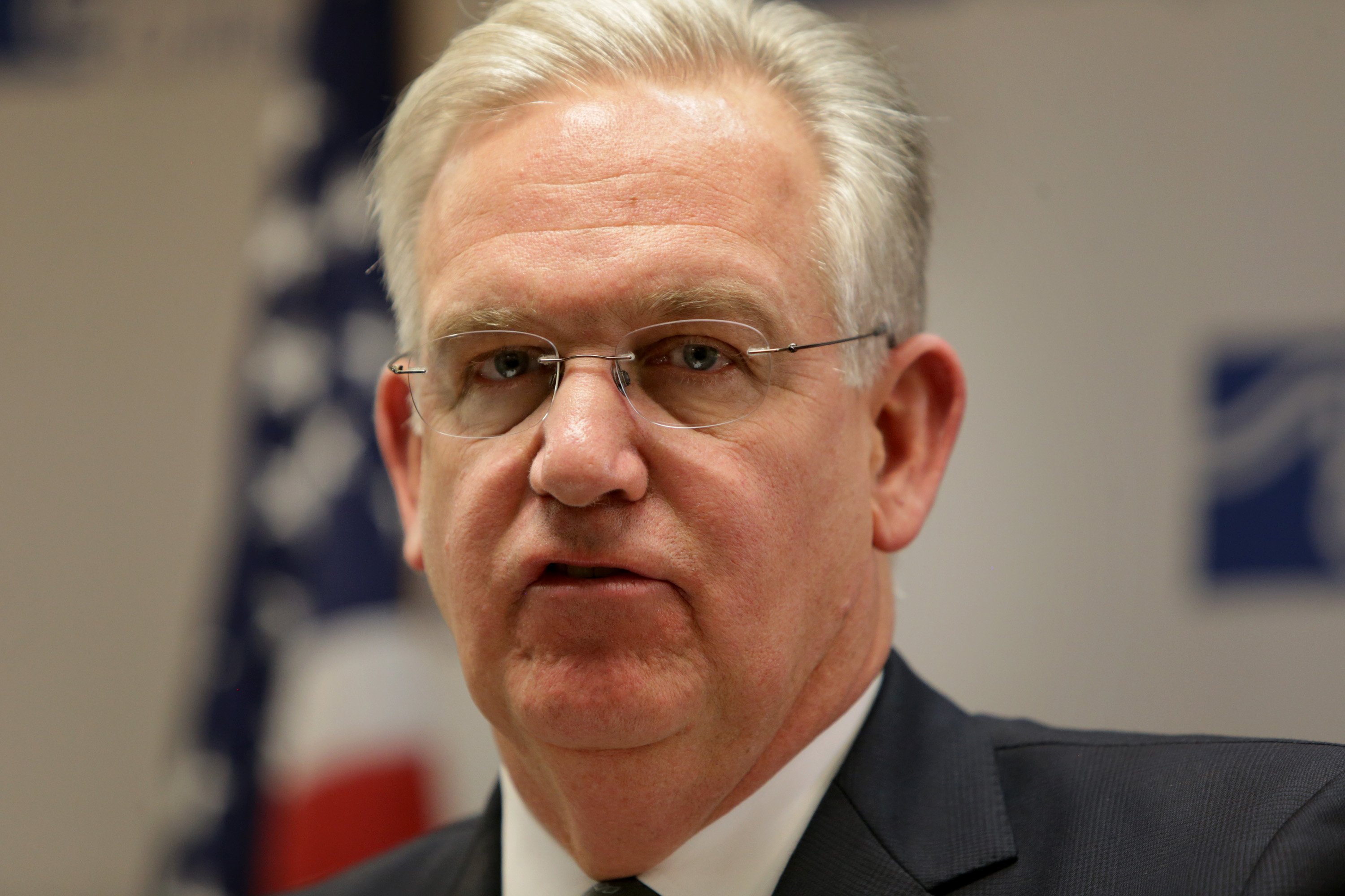 Missouri Gov. Jay Nixon takes questions during a news conference on Tuesday, Oct. 21, 2014 at St. Louis Community College's Florissant Valley campus in Ferguson, Mo.  An independent commission will be created to study issues that have surfaced since the fatal police shooting of Michael Brown in Ferguson Nixon said. (AP/St. Louis Post-Dispatch, David Carson)