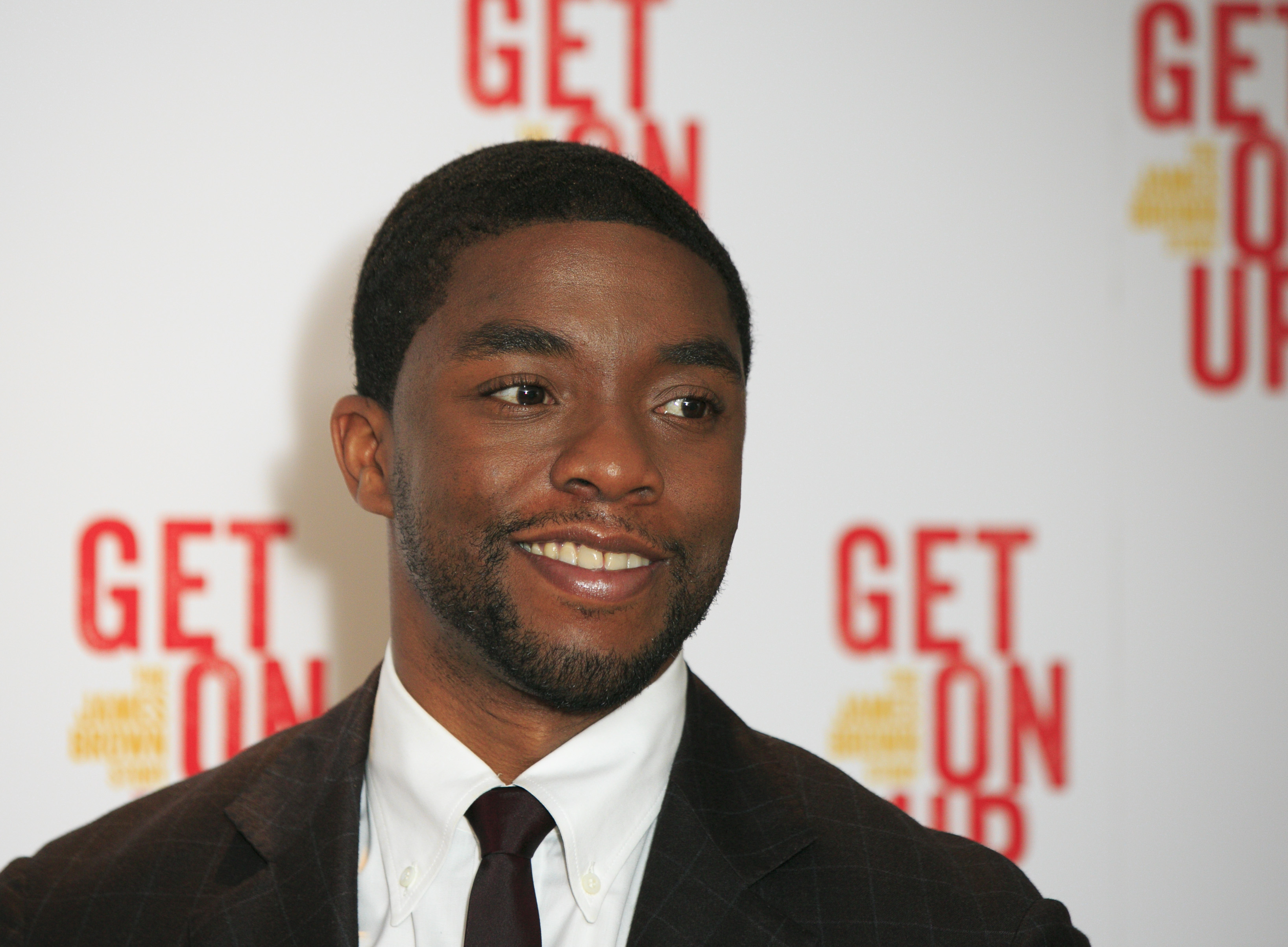 FILE - In this Sept. 14, 2014 file photo, actor Chadwick Boseman attends the world premiere of "Get On Up" at the Ham Yard Hotel in central London. (John Phillips/invision/ap)