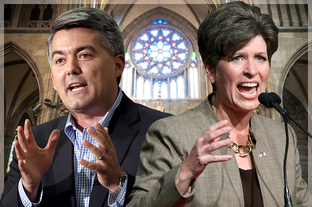 Cory Gardner, Joni Ernst (AP/Brennan Linsley/Justin Hayworth/<a href='http://www.shutterstock.com/gallery-264886p1.html'>Konstantin Yolshin</a> via <a href='http://www.shutterstock.com/'>Shutterstock</a>/photo montage by Salon)
