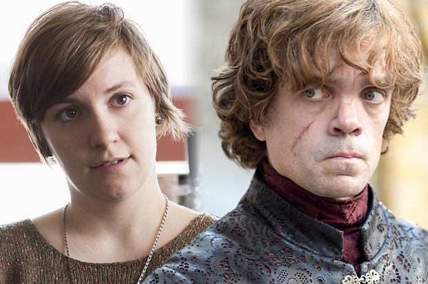 Lena Dunham in "Girls" and Peter Dinklage in "Game of Thrones" (HBO)