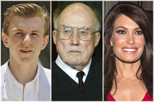 James O'Keefe, Justice William Rehnquist, Kimberly Guilfoyle (AP/Bill Haber/J. Scott Applewhite/Reuters/Andrew Kelly)