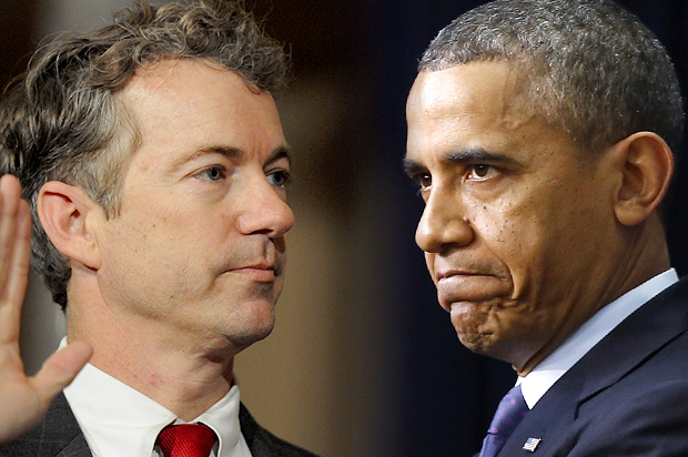 Rand Paul, Barack Obama (Reuters/Jonathan Ernst/Kevin Lamarque/photo montage by Salon)