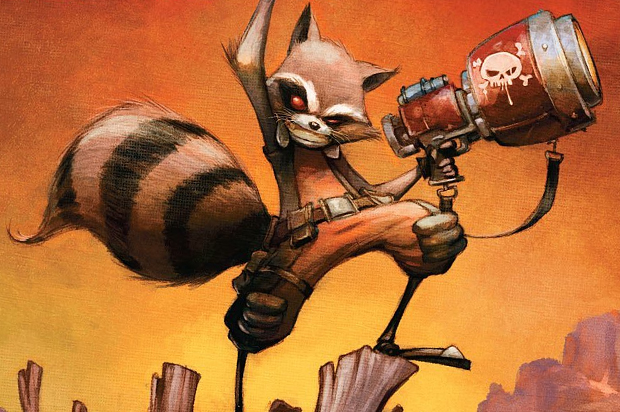 Cover art of "Rocket Raccoon #1" (Marvel Comics)
