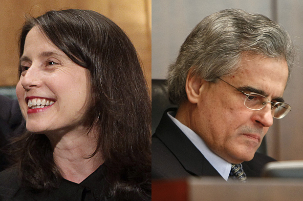 Kara Stein, Luis Aguilar (Reuters/Yuri Gripas/AP)