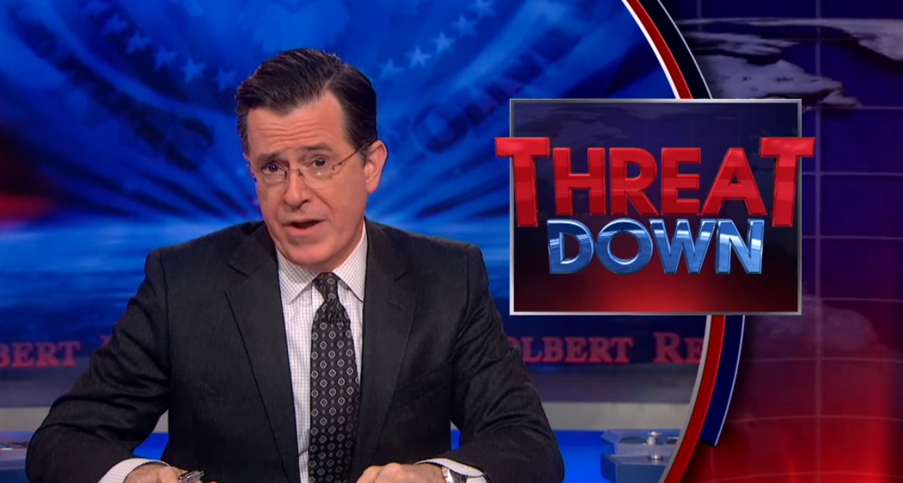 "Threat Down" with Stephen Colbert (Comedy Central)