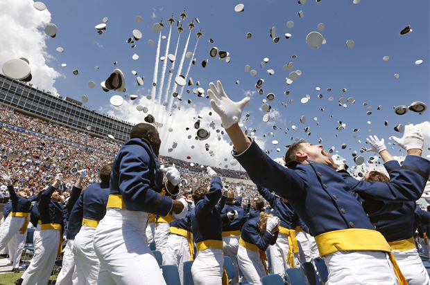 Graduation ceremony at the U.S. Air Force Academy, Colorado, May 28, 2014. (AP/Brennan Linsley)
