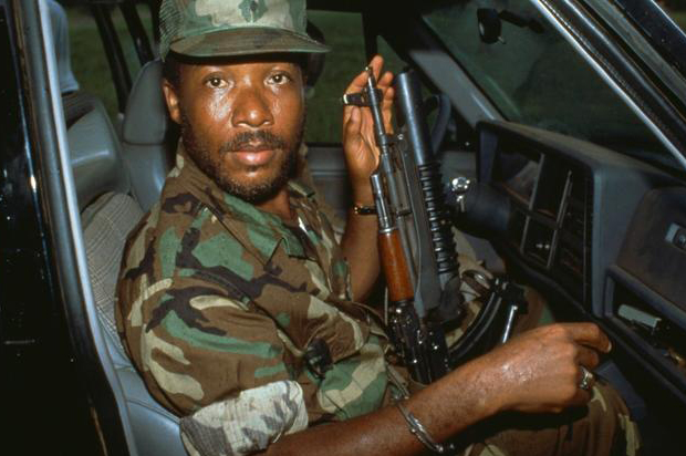 Still from "Frontline: Firestone and the Warlord" (PBS)