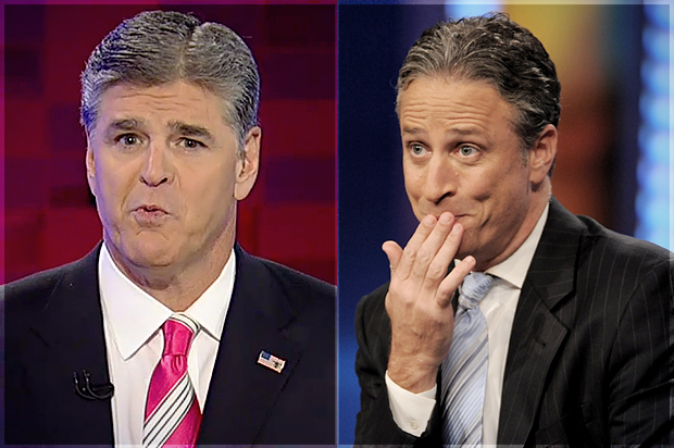 Sean Hannity, Jon Stewart (Fox News/AP/Evan Agostini)