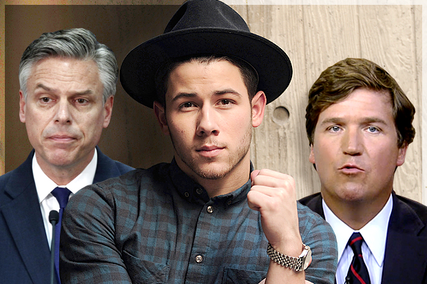 Jon Hunstman, Nick Jonas, Tucker Carlson (AP/Charles Dharapak/Chris Pizzello/Fox News/Photo montage by Salon)