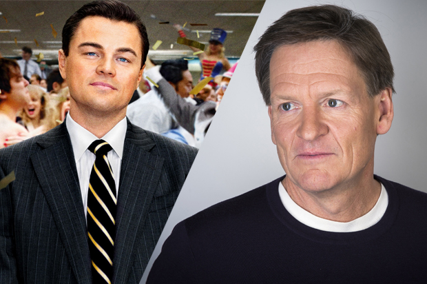 Leonardo DiCaprio in "The Wolf of Wall Street"; Michael Lewis (Paramount Pictures/Reuters/Lucas Jackson)