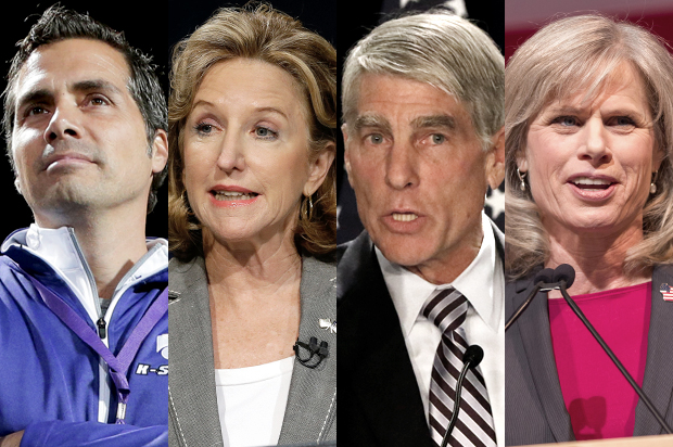 Greg Orman, Kay Hagan, Mark Udall, Mary Burke (AP/Charlie Riedel/Gerry Broome/Jack Dempsey/Andy Manis)