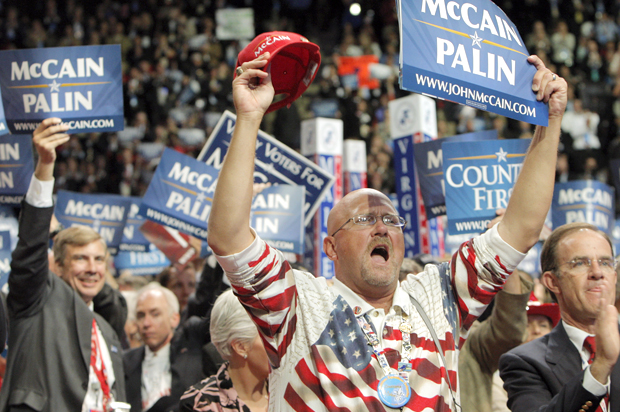 Delegates at the Republican National Convention in St. Paul, Minn., Sept. 4, 2008. (AP/Jae C. Hong)