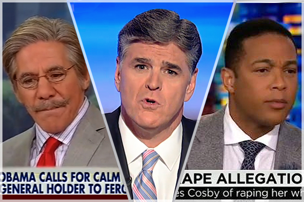 Geraldo Rivera, Sean Hannity, Don Lemon (Fox News/CNN)