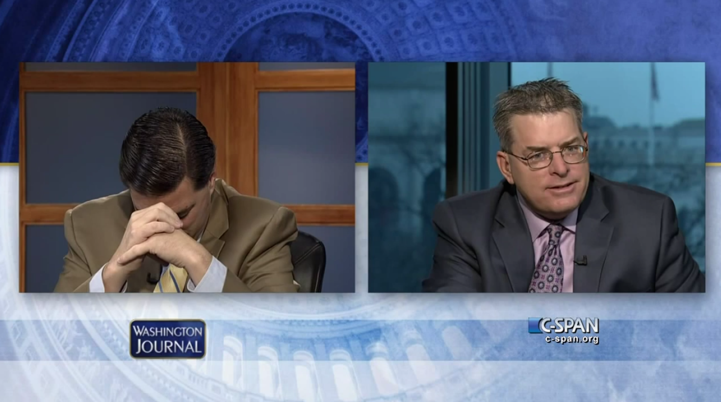 Dallas and Brad Woodhouse (C-SPAN/"Washington Journal")
