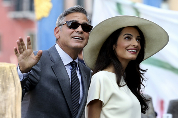 Amal and George Clooney (Reuters/Alessandro Bianchi)
