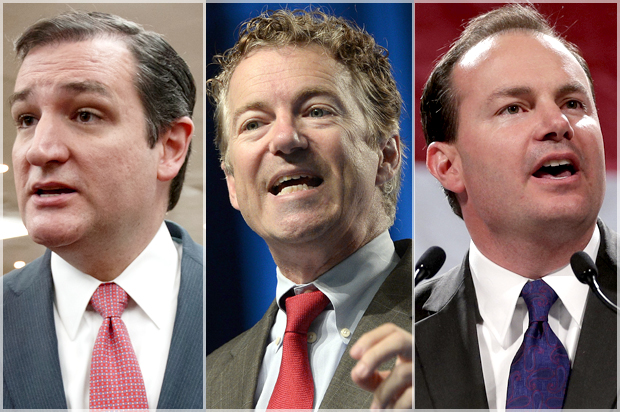 Ted Cruz, Rand Paul, Mike Lee (AP/Reuters/J. Scott Applewhite/Yuri Gripas/Rick Bowmer)