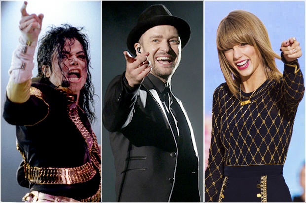 Michael Jackson, Justin Timberlake, Taylor Swift (Reuters/Kimimasa Mayama/Youssef Boudlal/Lucas Jackson)