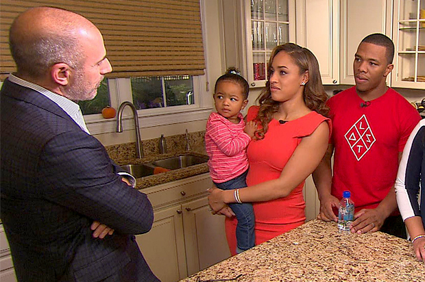 Matt Lauer interviews Janay and Ray Rice. (AP/The Today Show)