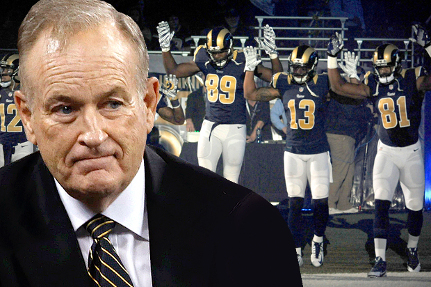 Bill O'Reilly, members of the Saint Louis Rams (Reuters/Mike Segar/AP/L.G. Patterson/Photo montage by Salon)