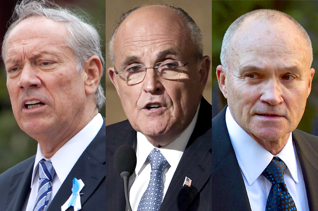 George Pataki, Rudy Giuliani, Ray Kelly (Reuters/Allan Tannenbaum/Richard Drew/Carlo Allegri)