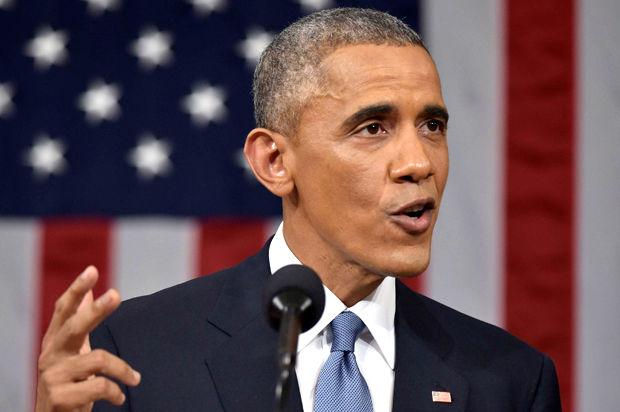 Barack Obama delivers his State of the Union address, Capitol Hill, Jan. 20, 2015. (AP/Mandel Ngan)