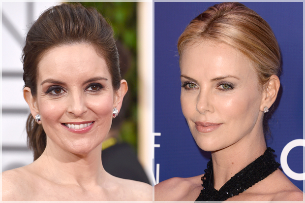 Tina Fey, Charlize Theron (AP/John Shearer/Dan Steinberg)