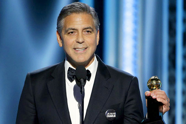 George Clooney at the 72nd Annual Golden Globe Awards, Jan. 11, 2015. (AP/Paul Drinkwater)