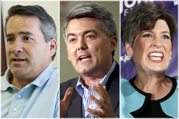 Jody Hice, Cory Gardner, Joni Ernst (AP/John Amis/Brennan Linsley/Charlie Neibergall)