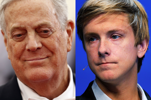 David Koch, Chris Hughes (Reuters/Carlo Allegri/Adam Hunger)