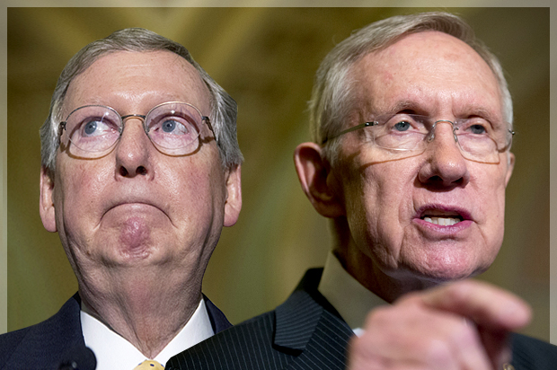 Mitch McConnell, Harry Reid (AP/Manuel Balce Ceneta/Carolyn Kaster/Photo montage by Salon)