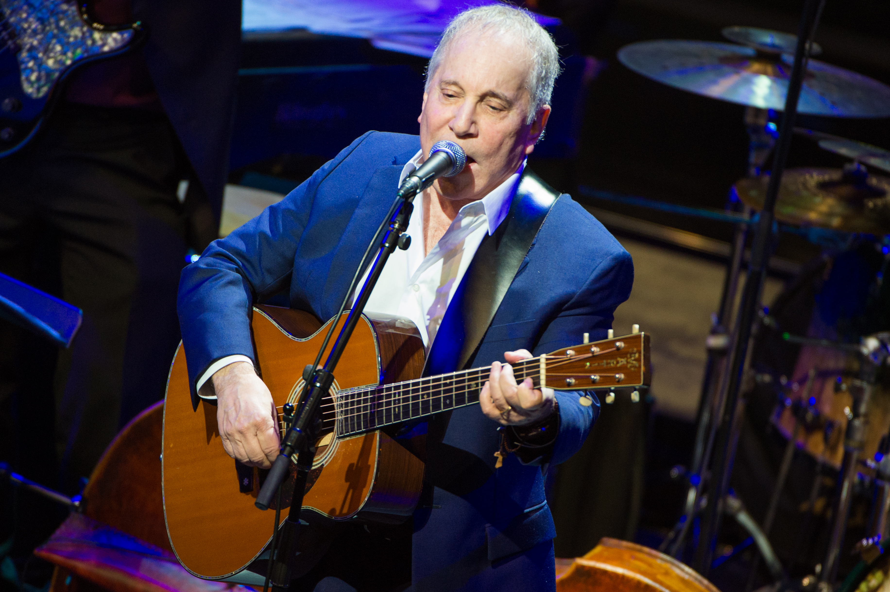 Paul Simon performs at the Nearness of You concert at Frederick P. Rose Hall, Jazz at Lincoln Center, Tuesday, Jan. 20, 2015, in New York. (Photo by Scott Roth/Invision/AP) (Scott Roth/invision/ap)