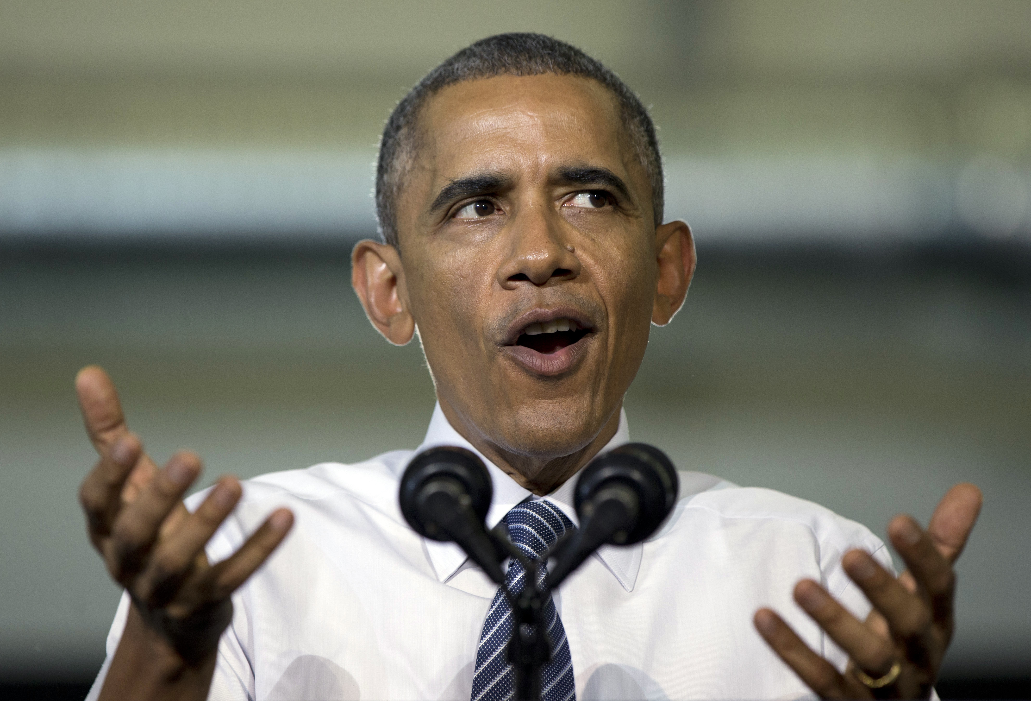 FILE - In this Jan. 21, 2015 photo, President Barack Obama speaks at Boise State University in Boise, Idaho. (AP/Carolyn Kaster)