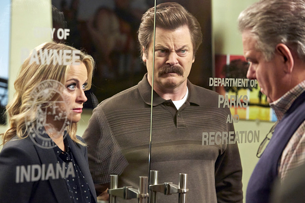 Amy Poehler and Nick Offerman in "Parks and Recreation" (NBC/Ben Cohen)
