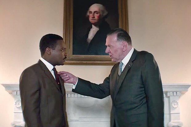 David Oyelowo as Martin Luther King Jr. and Tom Wilkinson as Lyndon B. Johnson in "Selma" (Paramount Pictures)