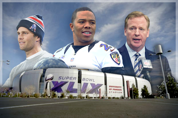 Tom Brady, Ray Rice, Roger Goodell (AP/Reuters/Photo montage by Salon)