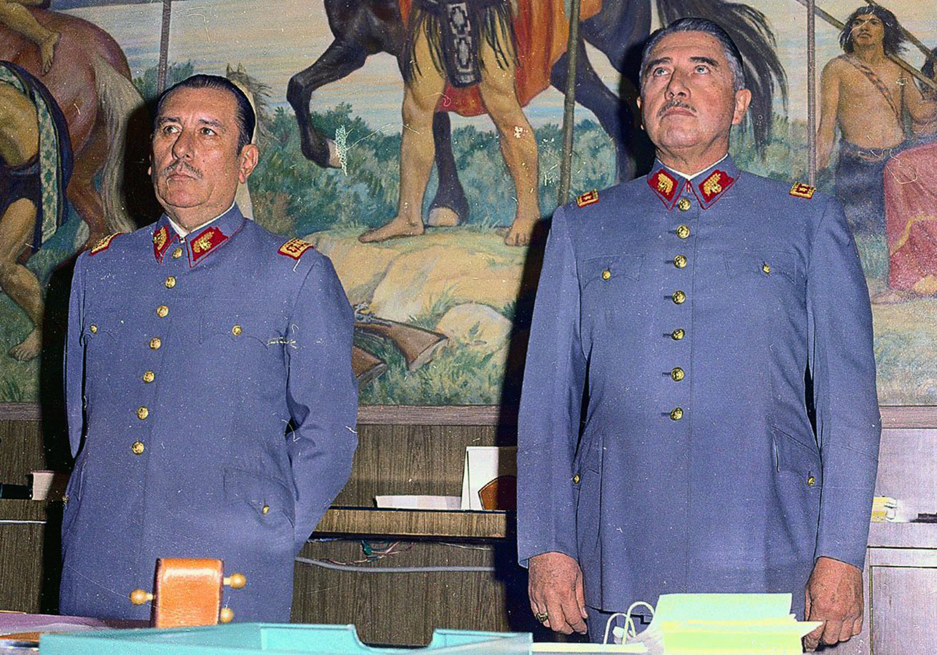 Gen. Augusto Pinochet, right, appears with former Army Chief Gen. Carlos Prats (AP/La Tercera)