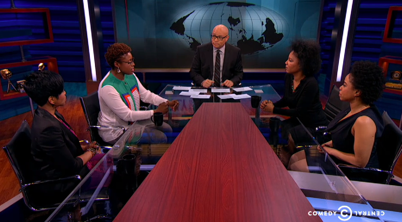 "The Nightly Show with Larry Wilmore," guests Issa Rae, Christina Greer, Jacque Reid and Marina Franklin (Comedy Central)