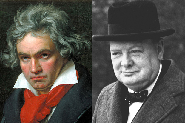 Ludwig van Beethoven, Winston Churchill (Wikimedia/AP)