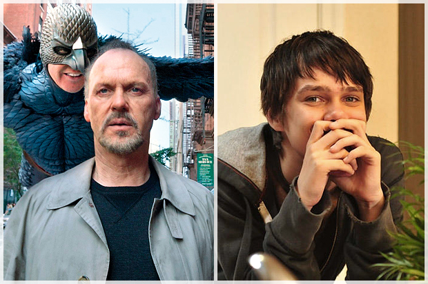 Michael Keaton in "Birdman," Ellar Coltrane in "Boyhood"