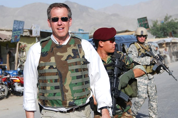 Brian Williams with U.S. Special Forces in Afghanistan, June 12, 2008 (NBC/Subrata De)