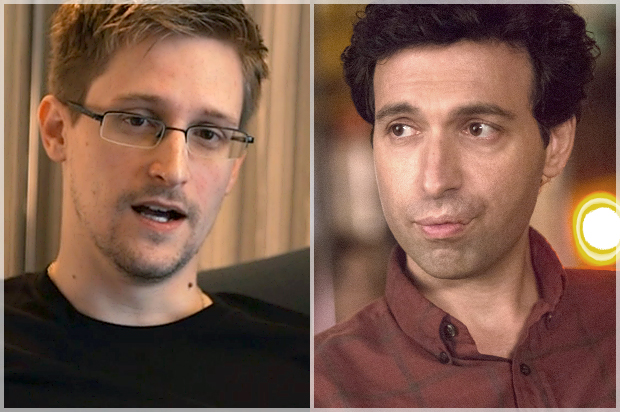Edward Snowden in "Citizenfour" and Alex Karpovsky in "Girls" (HBO)