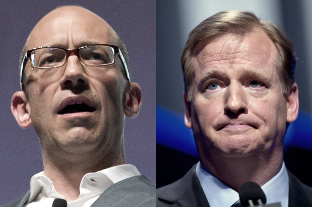 Dick Costolo, Roger Goodell (AP/Lionel Cironneau/Reuters/Carlo Allegri)